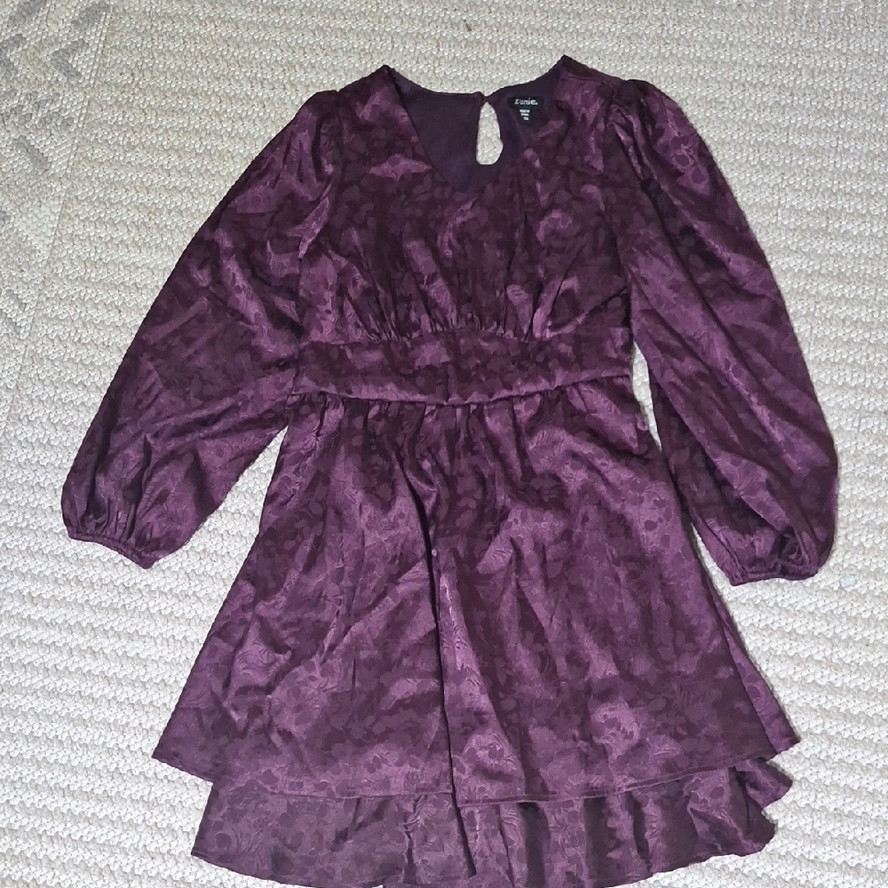 Zunie Elegant Plum Kids Dress